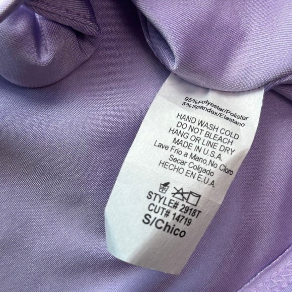 NWT Tresser Lavender Halter Tie Back Crop Top Small Sleeveless Wrap Y2K - Picture 4 of 4